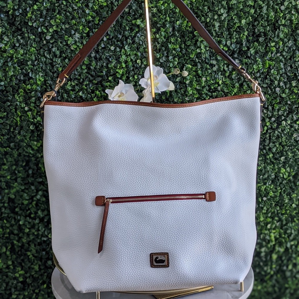 Dooney & Bourke Camden Pebble Large Hobo White